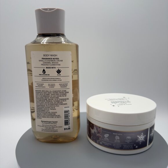 Snowflakes & Cashmere Body Wash 10 fl oz Body Butter 6.5 oz Bath & Body Works - Picture 2 of 7